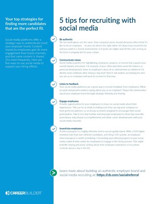 5 tips for recruiting with social media checklist