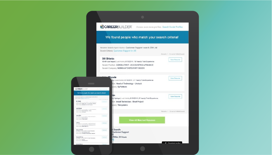 CareerBuilder Enhances Search Alert Email for a Better User Experience, Better Results