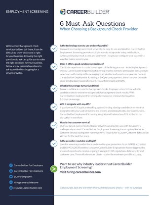 Employment Screening Checklist