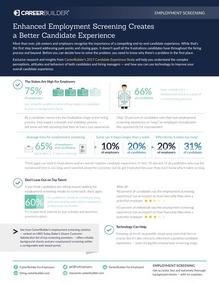 Enhanced Employment Screening Creates a Better Candidate Experience