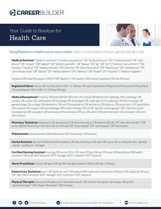 Health Care Boolean Search Flyer