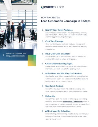 How To Create A Lead Generation Campaign for Recruitment