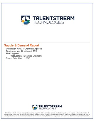 Supply and Demand Sample Report