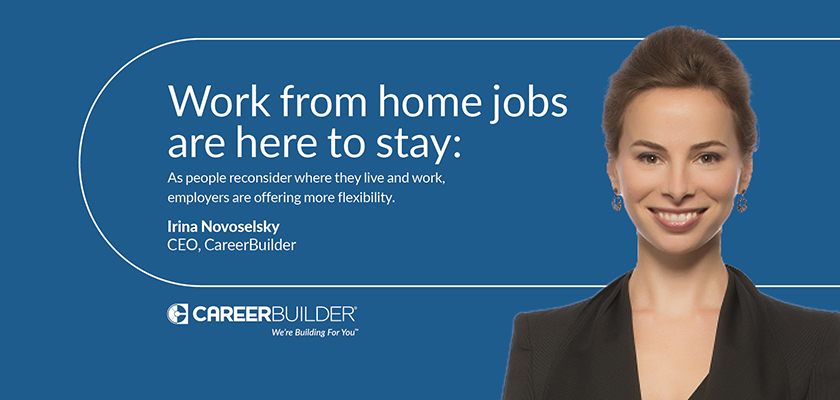 Work from home job searches are up 70 percent