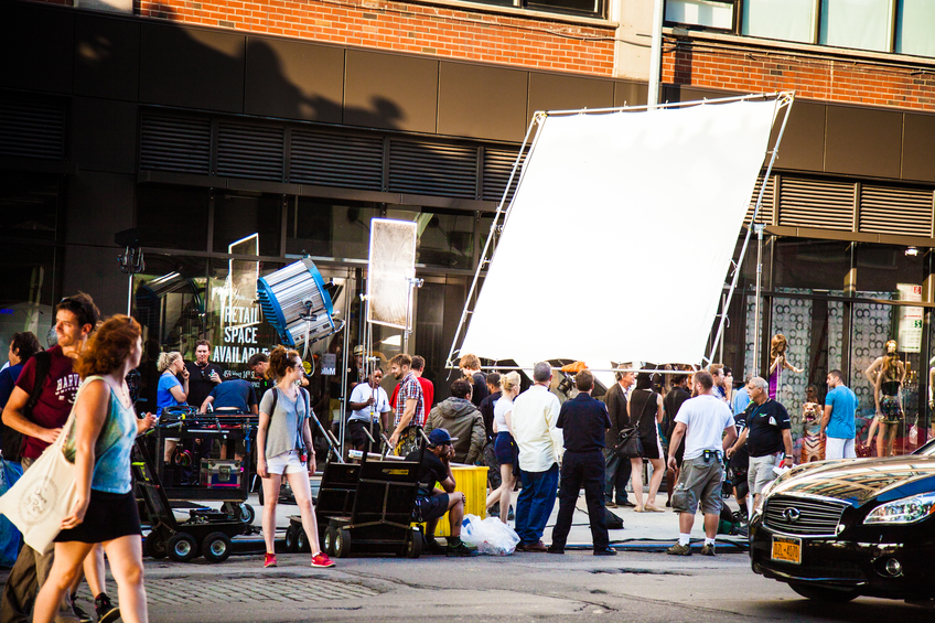 Work behind the scenes in film and television