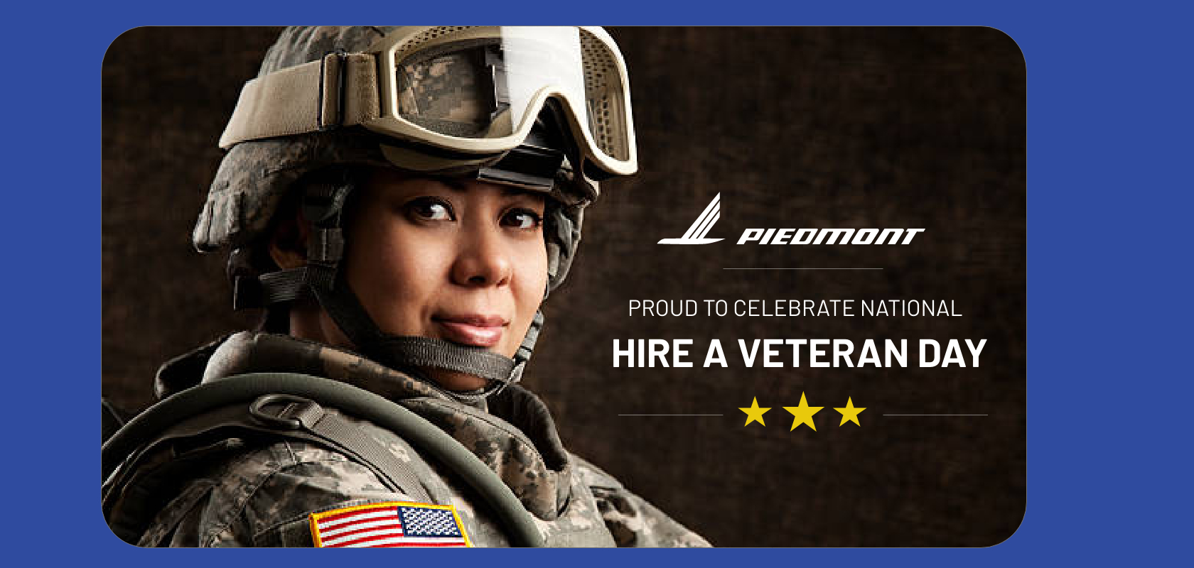 Piedmont proudly employs military veterans